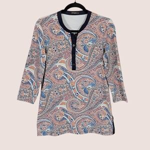 J McLaughlin‎ Biscayne Catalina Cloth Tunic Top Womens Medium Paisley Bohemian